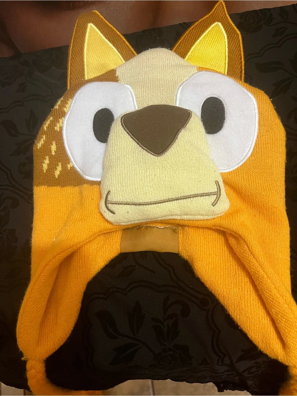 Kids' Yellow Fox Character Earflap Hat